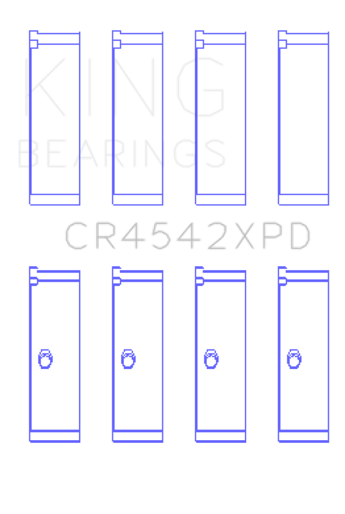 King Honda K-Series 2.0L/2.4 LXP Tri-Metal Performance Connecting Rod Bearing (Set of 4) - Size STDX