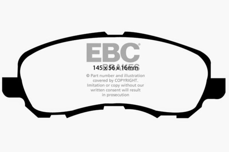 EBC 11-14 Chrysler 200 2.4 Ultimax2 Front Brake Pads