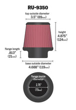 Load image into Gallery viewer, K&amp;N Universal Clamp-On Air Filter 2-3/4in FLG / 4-11/16in B / 3-1/2in T / 4-7/8in H