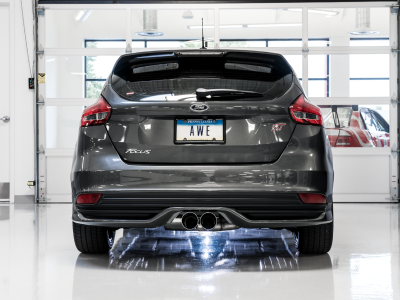 AWE Tuning Ford Focus ST Touring Edition Cat-back Exhaust - Non-Resonated - Chrome Silver Tips