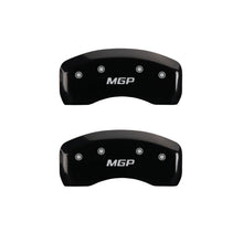 Load image into Gallery viewer, MGP 4 Caliper Covers Engraved Front &amp; Rear MGP Black Finish Silver Char 2019 Subaru Crosstrek