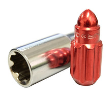 Load image into Gallery viewer, NRG 500 Series M12 X 1.5 Bullet Shape Steel Lug Nut Set - 21 Pc w/Lock Key - Red