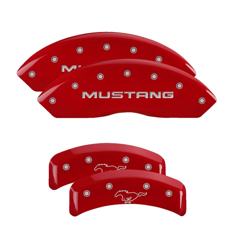 MGP 4 Caliper Covers Engraved Front & Rear MGP Red finish silver ch