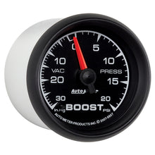 Load image into Gallery viewer, Autometer ES 52.4mm 30 In. HG/20 PSI Vacuum/Boost Gauge