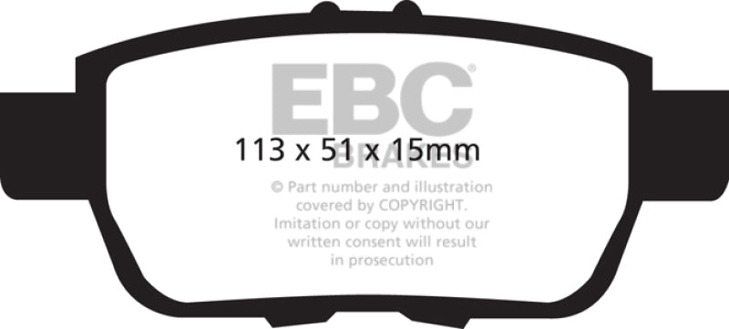 EBC 09-14 Acura TL 3.5 Ultimax2 Rear Brake Pads