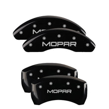 Load image into Gallery viewer, MGP 4 Caliper Covers Engraved Front &amp; Rear Prowler Black finish silver ch