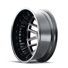 Load image into Gallery viewer, Mayhem 8107D Cogent Dually 20x8.25/8x165.1 BP/-192mm Offset/121.3mm Hub Black w/ Milled Spokes Wheel