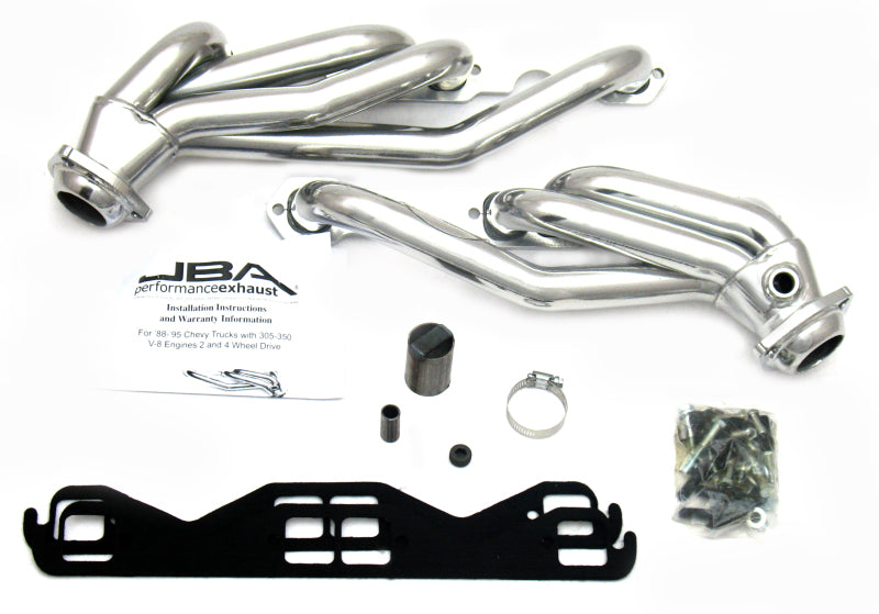 JBA 86-95 GM Truck 5.0L/5.7L SBC w/o A.I.R. 1-1/2in Primary Silver Ctd Cat4Ward Header