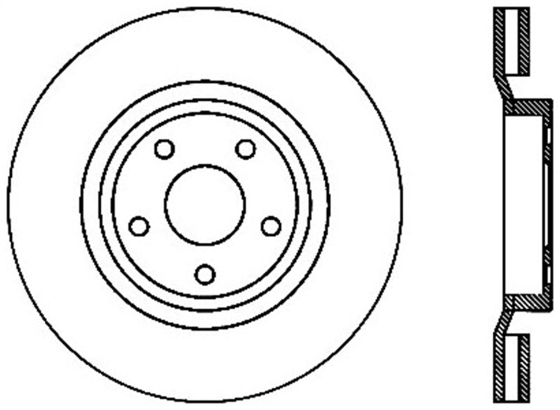 StopTech 06-10 Jeep Grand Cherokee SRT-8 Cryo Slotted & Drilled Front Left Rotor