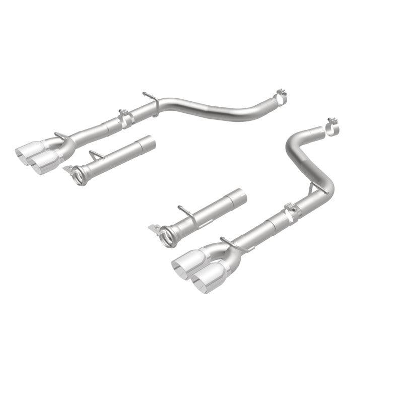 MagnaFlow Axle-Back, SS, 2.5in, Quad Split Rear 3.5in Tip 2015 Dodge Challenger R/T 5.7L