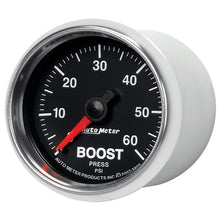 Load image into Gallery viewer, Autometer GS 52mm 0-60 psi Mechanical Boost Gauge