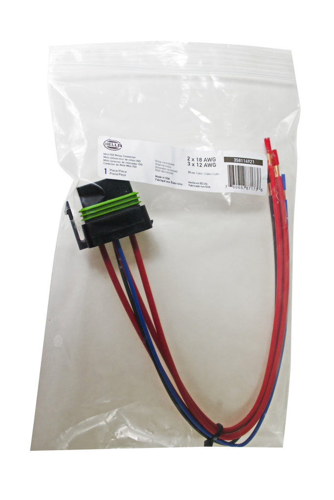 Hella Relay Connector ISO Mini Weatherproof w/ 12in Leads