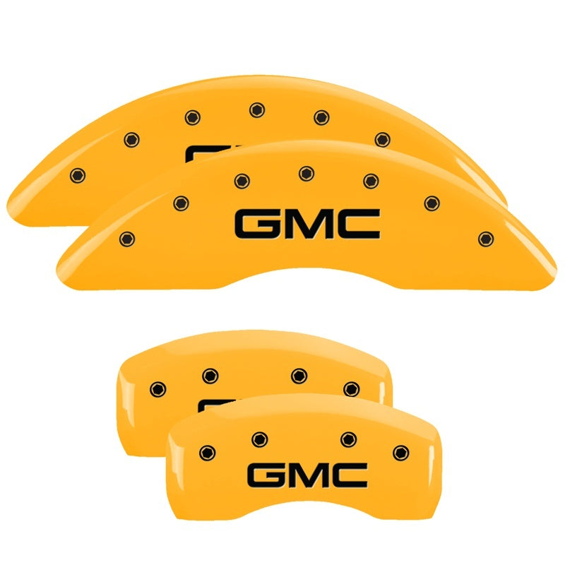 MGP 4 Caliper Covers Engraved Front & Rear Mopar Yellow Finish Black Char 2005 Chrysler Sebring