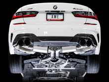 Load image into Gallery viewer, AWE Tuning 2019+ BMW M340i (G20) Non-Resonated Touring Edition Exhaust - Quad Diamond Black Tips