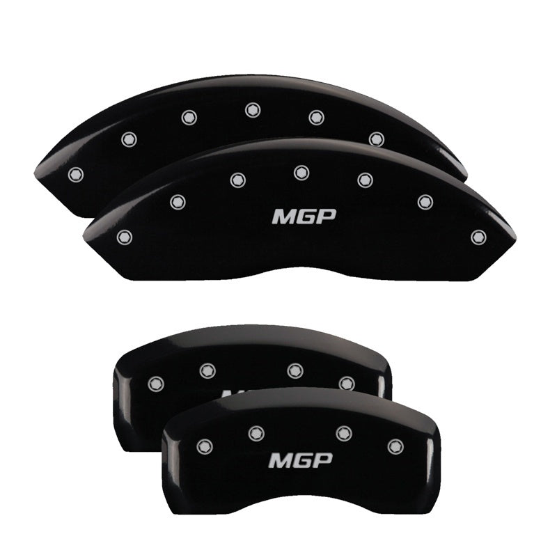 MGP Front set 2 Caliper Covers Engraved Front i-Vtec Black finish silver ch