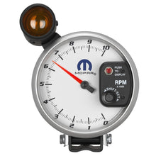 Load image into Gallery viewer, Autometer Mopar 5in / 10k RPM / Pedestal Mount White Tachometer w/ Shift Light