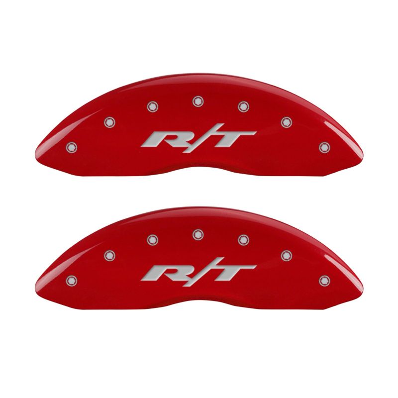 MGP 4 Caliper Covers Engraved Front & Rear RT Red finish silver ch