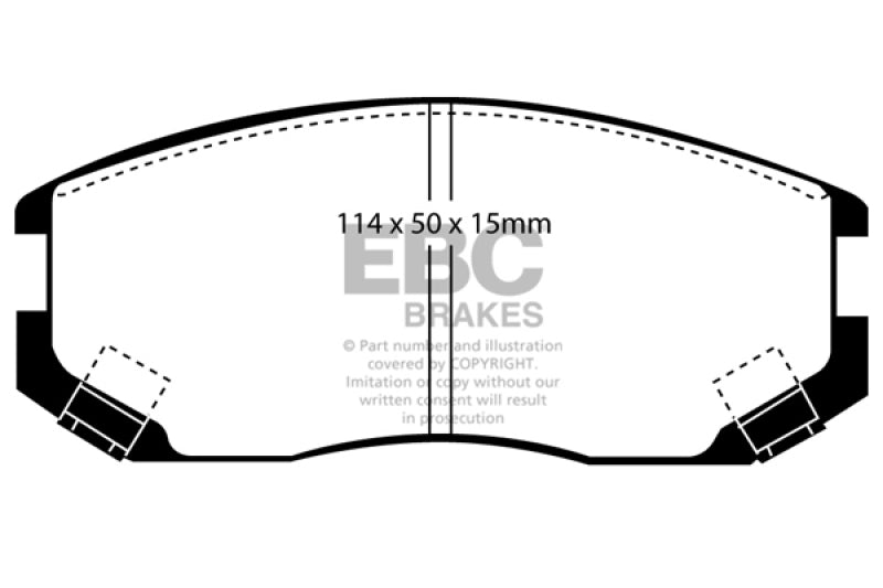 EBC 91-94 Dodge Colt 1.5 Ultimax2 Front Brake Pads