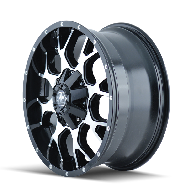 Mayhem 8015 Warrior 17x9 / 8x165.1 BP / 18mm Offset / 130.8mm Hub Black/Machined Face Wheel