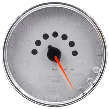 Load image into Gallery viewer, Autometer Spek-Pro Gauge Speedometer 5in 180 Mph Elec. Programmable Silver/Chrome