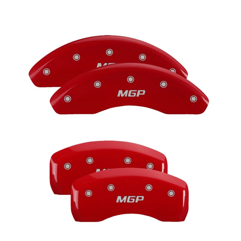 MGP 4 Caliper Covers Engraved Front & Rear MGP Red Finish Silver Char 2016 Mercedes-Benz GLE550E